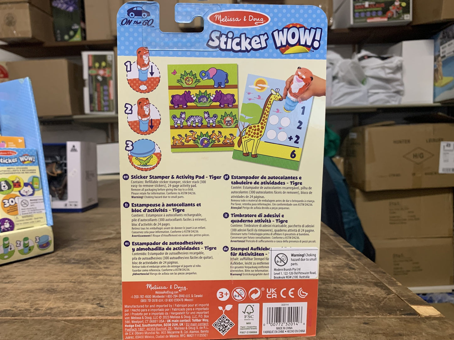 MELISSA & DOUG STICKER WOW TIGER