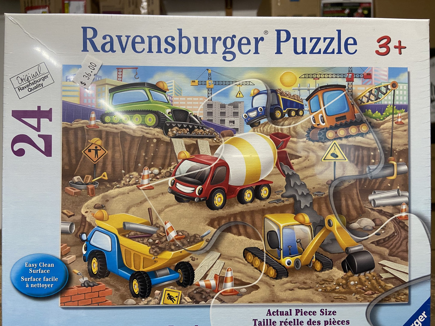 RAVENSBERG PUZZLE 24PC CONSTRUCTION FUN PUZZLE #030774