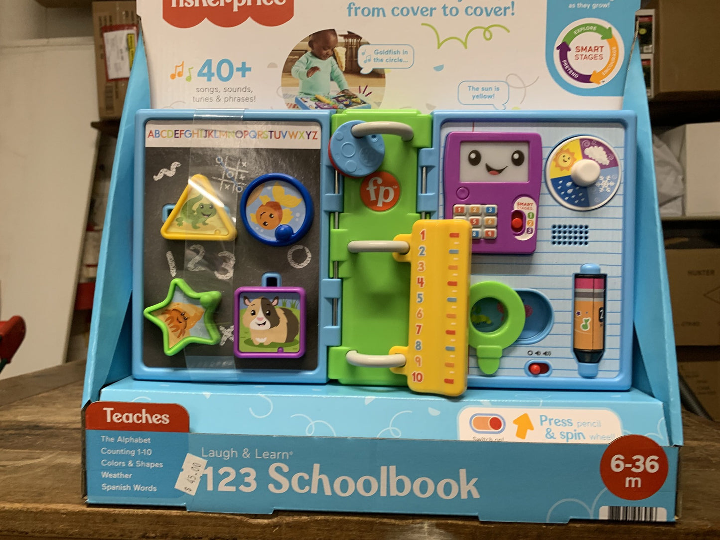 FISHER PRICE LAUGH & LEARN 123 SCHOOLBOOK