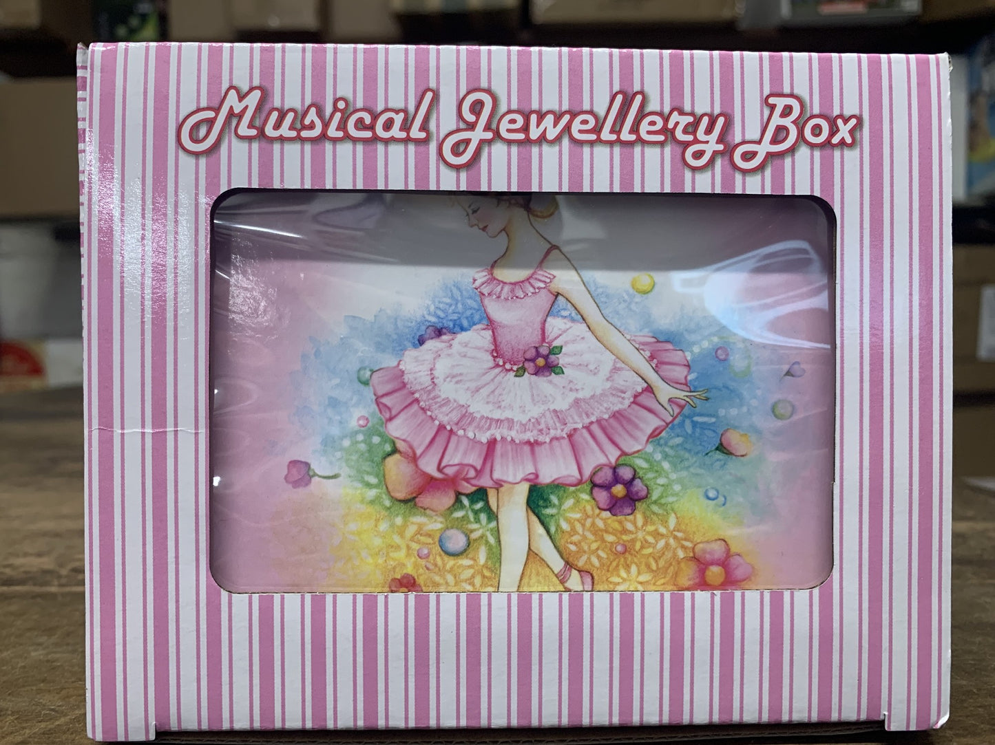 MUSICAL JEWELLERY BOX BALLERINA BLUE DANUBE WALTZ