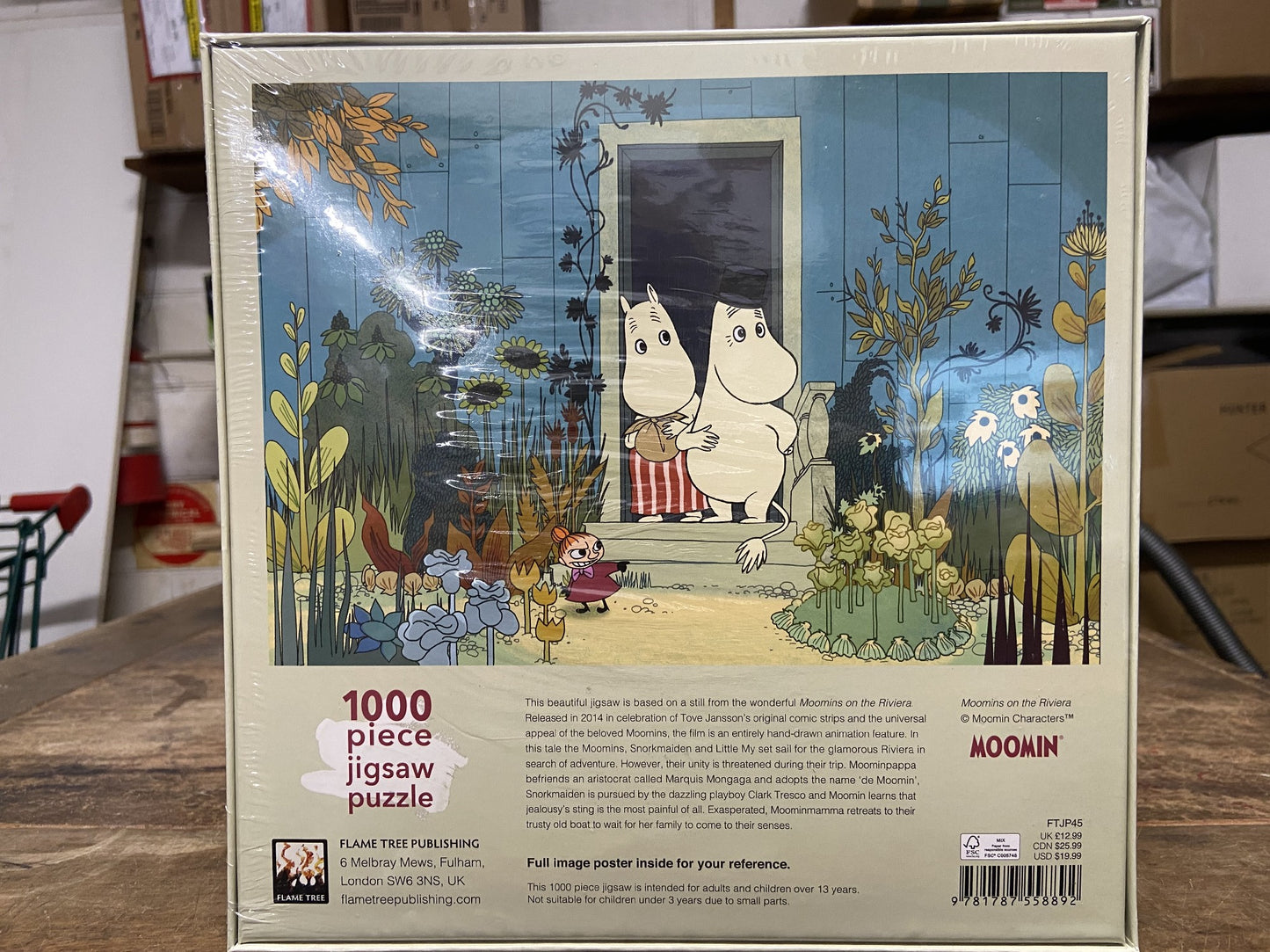 FLAME TREE PUBLISHING 1000PC MOOMINS ON THE RIVIERA