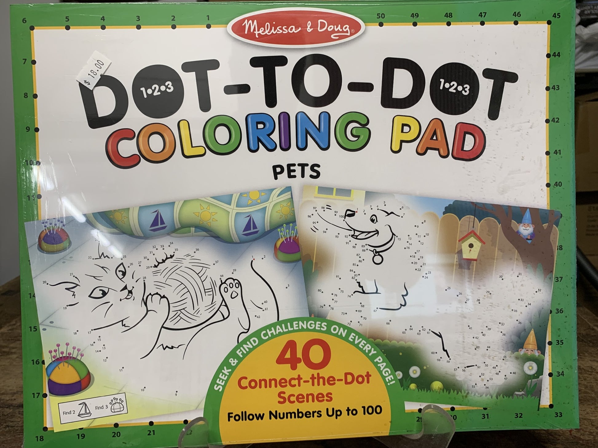 M&D 123 DOT TO DOT COLOURING PAD PETS