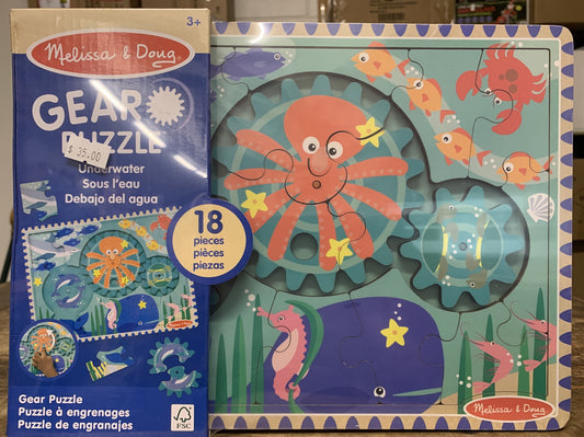 MELISSA & DOUG WOODEN UNDERWATER GEAR PUZZLE