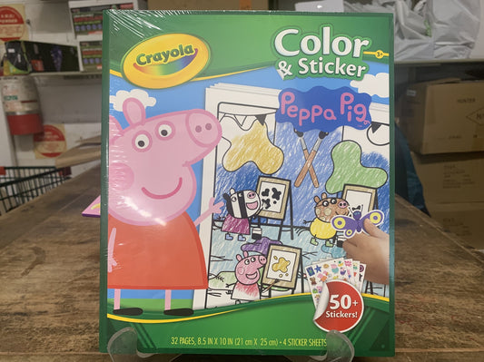 CRAYOLA COLOR AND STICKER PEPPA PIG 