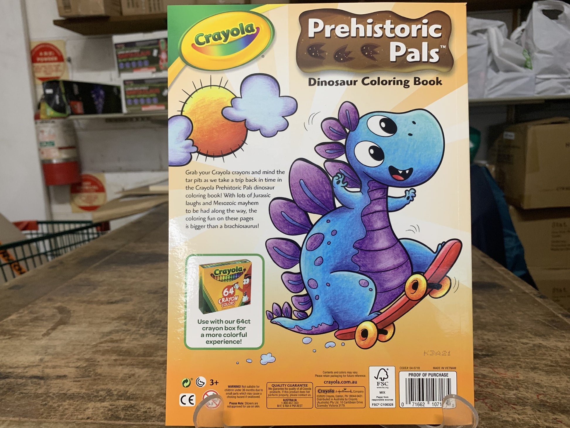 CRAYOLA PREHISTORIC PALS DINOSAUR COLORING BOOK 