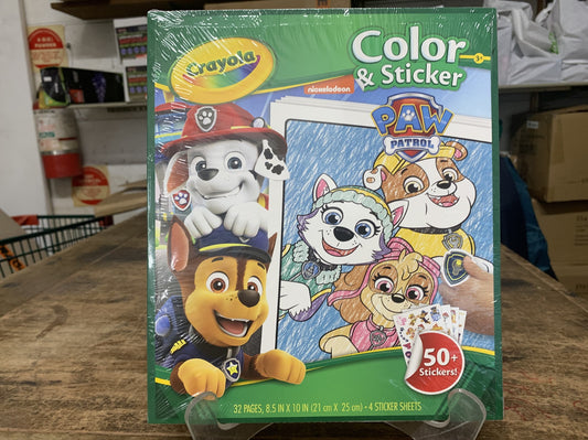 CRAYOLA COLOR AND STICKER BOOK PAW PATROL 