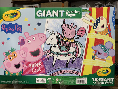 BOOK COLOURING CRAYOLA GIANT PAGES PEPPA PIG 