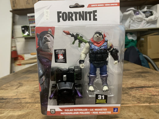 FORTNITE 1 FIGURE PAKE EMOTE SERIES POLAR PATROLLER & LIL MONSTER