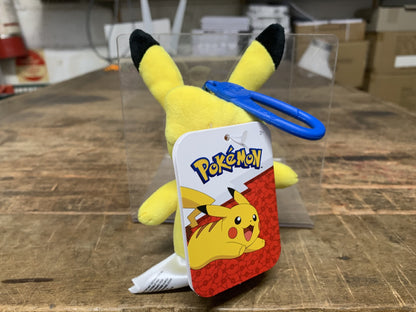 POKEMON CLIP ON PLUSH PIKACHU 