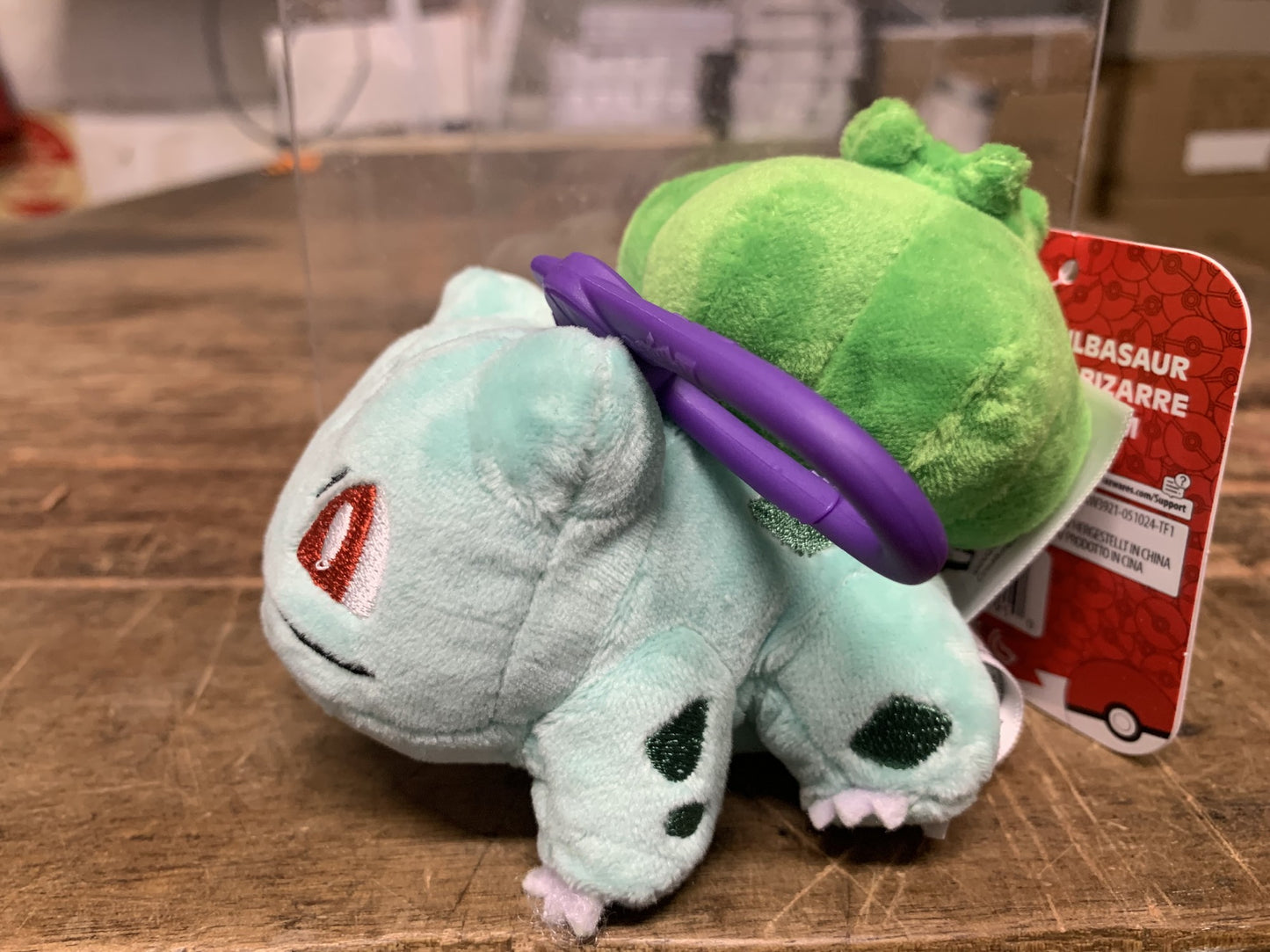 POKEMON CLIP ON PLUSH BULBASAUR 