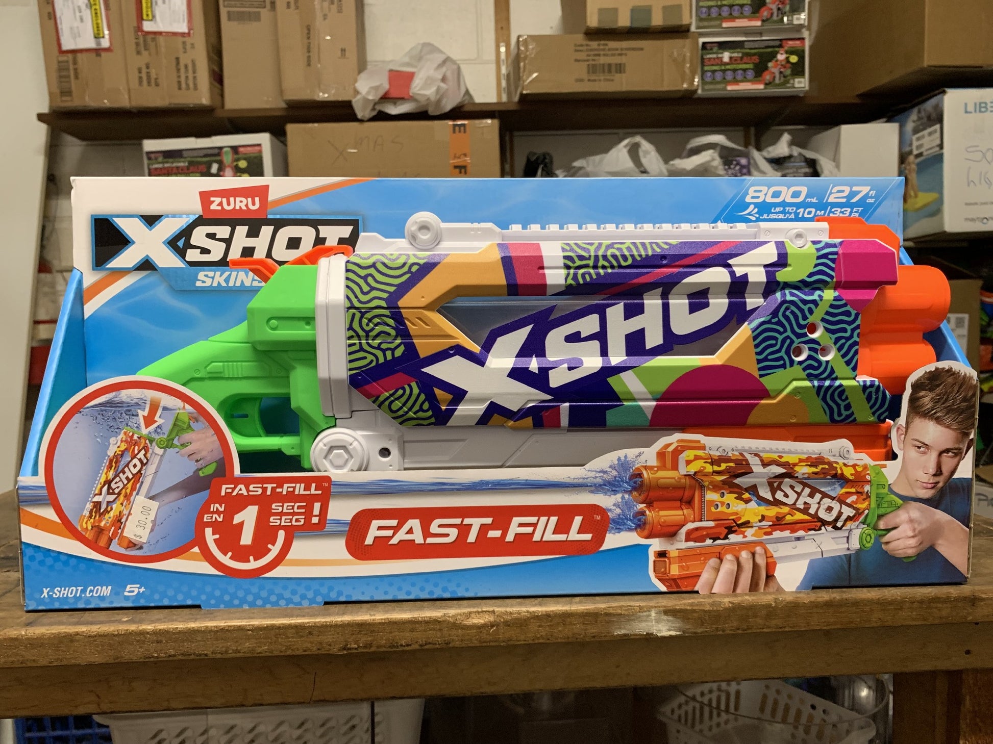 ZURU XSHOT FAST FILL SKINS WATER GUN RIPPLE 