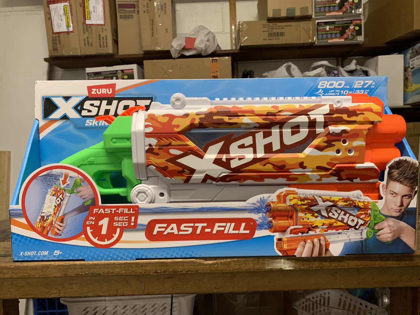 ZURU XSHOT FAST FILL SKINS WATER GUN SUN CAMO 