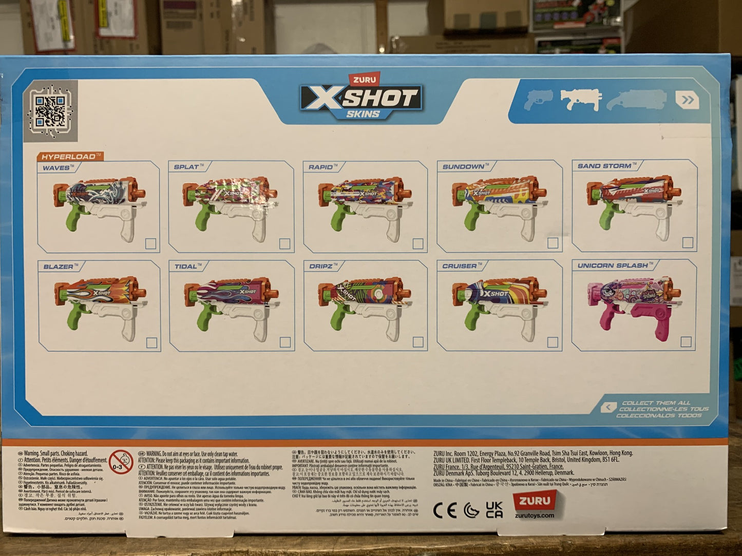 ZURU XSHOT FAST FILL SKINS WATER GUN HYPERLOAD RED