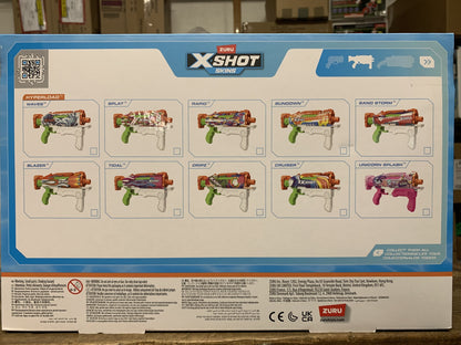 ZURU XSHOT FAST FILL SKINS WATER GUN HYPERLOAD RED