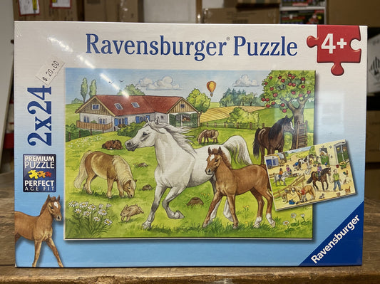 RAVENSBERG PUZZLE 2X24PC  AT THE STABLES #078332 