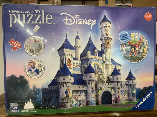 RAVENSBERG PUZZLE 216PC 3D DISNEY CASTLE #125876