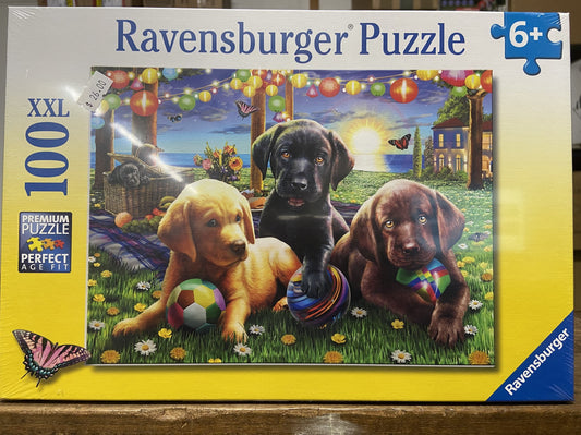 RAVENSBERG PUZZLE 100PC PUPPY PICNIC #128860 