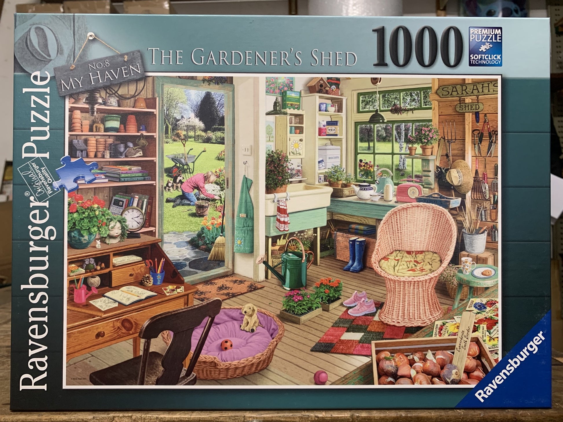 RAVENSBERG PUZZLE 1000PC 167678 MY HAVEN NO 8 THE GARDENERS SHED 