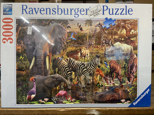 RAVENSBERG PUZZLE 3000PC AFRICAN ANIMALS WORLD #170371 