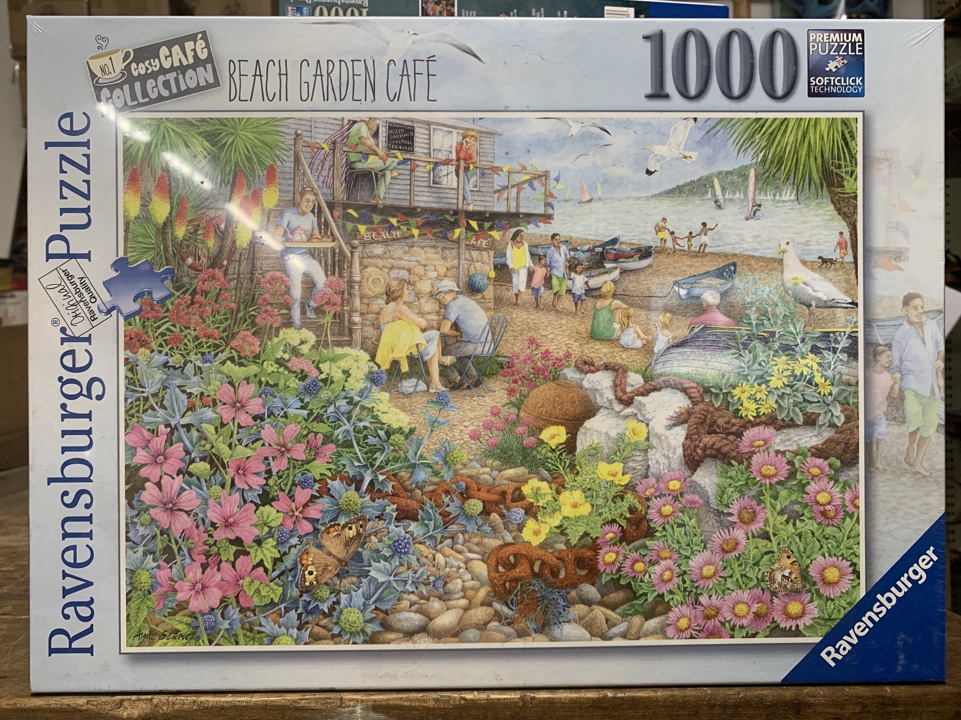 RAVENSBERG PUZZLE 1000PC 174799 BEACH GARDEN CAFE 