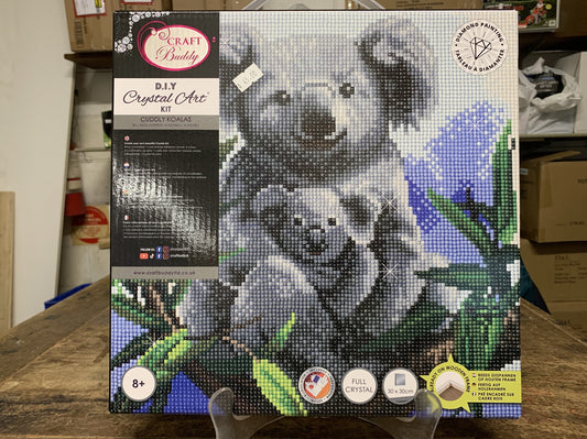 CRYSTAL ART CUDDLY KOALAS 30CM X 30CM KIT