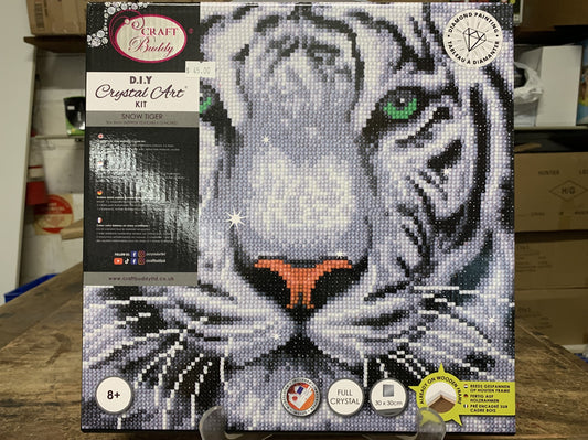 CRYSTAL ART WHITE TIGER 30CM X 30CM KIT