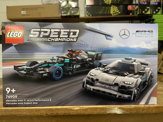 LEGO 76909 SPEED CHAMPIONS MERCEDES-AMG F1 W12 E PERFORMANCE & MERCEDES-AMG PROJECT ONE 