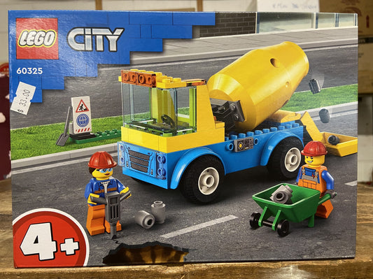 LEGO CITY 60325 CEMENT MIXER TRUCK  4+ 