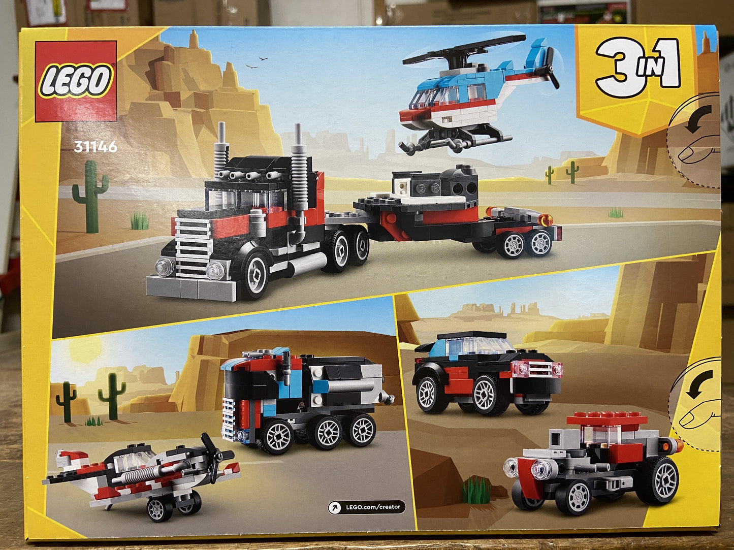 LEGO 31146 FLATBED TRUCK WITH HELICOPTER 7+ 