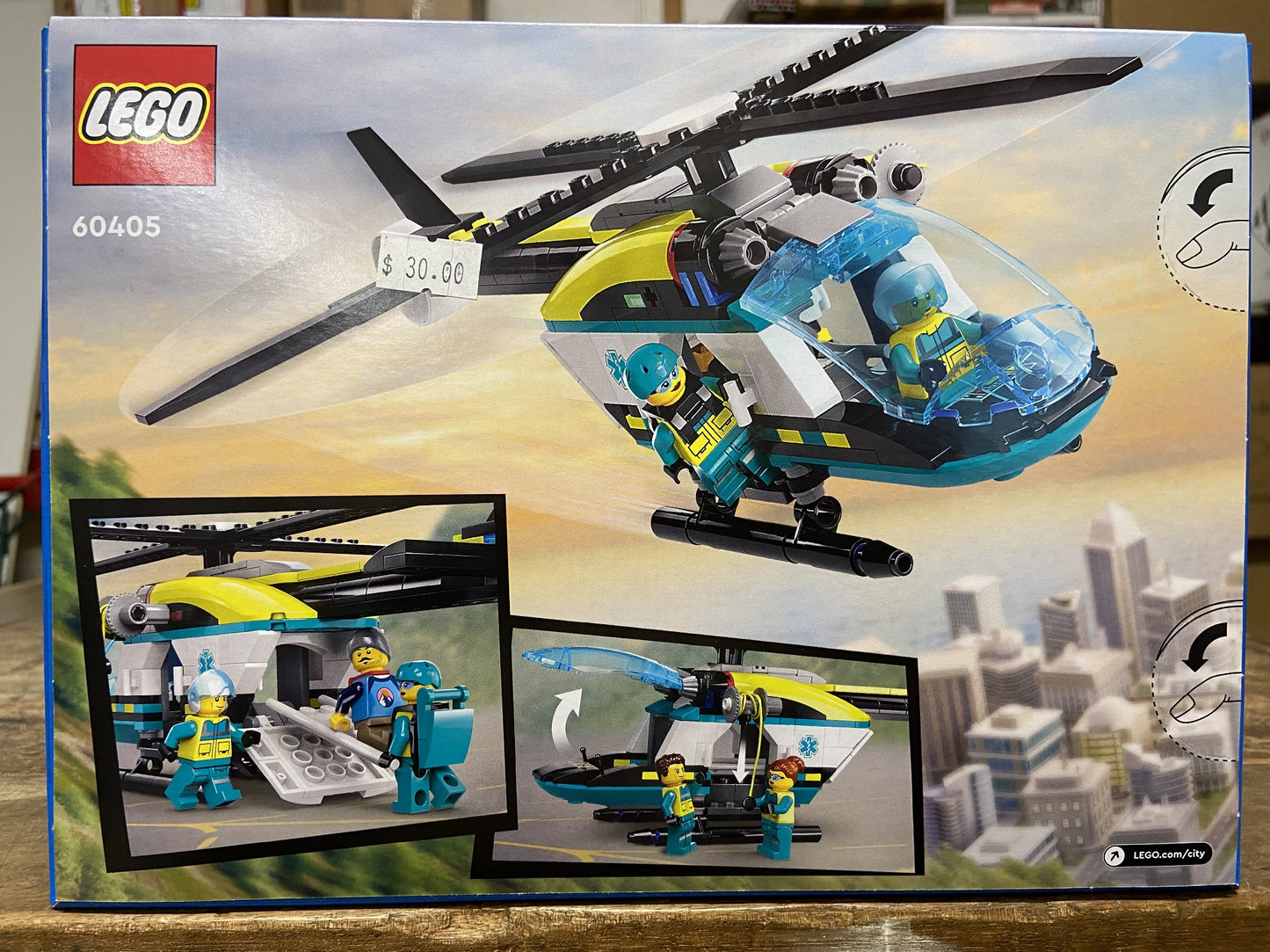 LEGO CITY 60405 EMERGENCY RESCUE HELICOPTER 6+ 