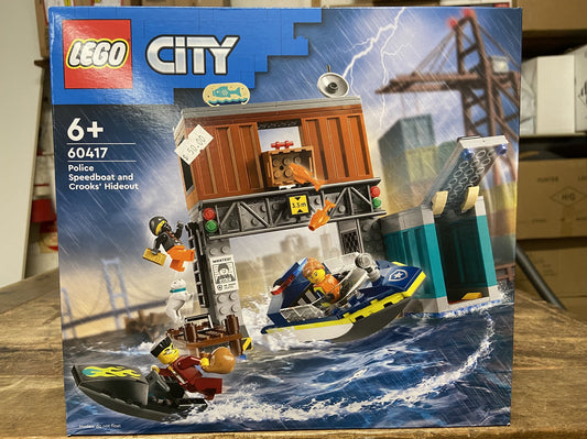 LEGO 60417 POLICE SPEEDBOAD AND CROOKS' HIDEOUT 6+ 