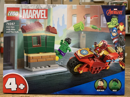 LEGO MARVEL AVENGERS 76287 IRON MAN WITH BIKE AND THE HULK 4+