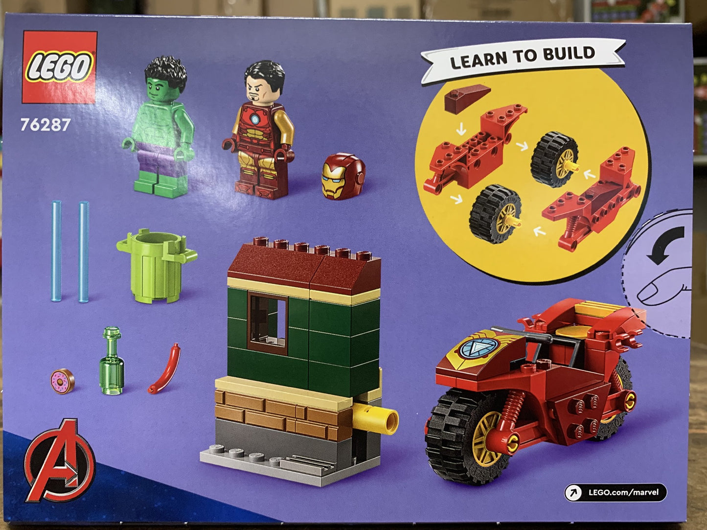 LEGO MARVEL AVENGERS 76287 IRON MAN WITH BIKE AND THE HULK 4+