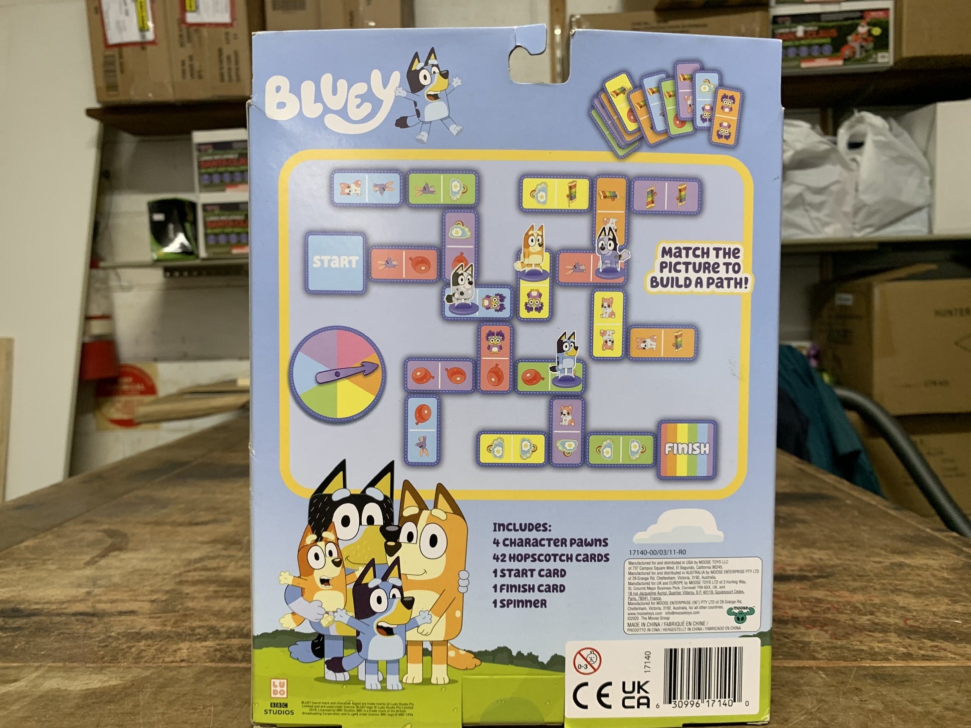 BLUEY HOPSCOTCH RACE CARD GAME