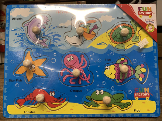 FUN FACTORY SEA ANIMALS PUZZLE WITH KNOBS