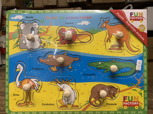 FUN FACTORY OZ ANIMALS PUZZLE  WITH KNOBS 