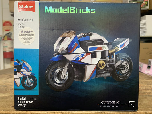 SLUBAN MOTOR BIKE S1000MS MODEL BRICKS SCALE 1:12