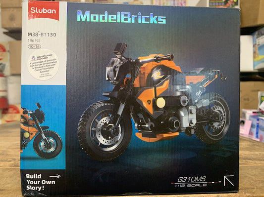 SLUBAN MOTOR BIKE G310MS MODEL BRICKS SCALE 1:12 