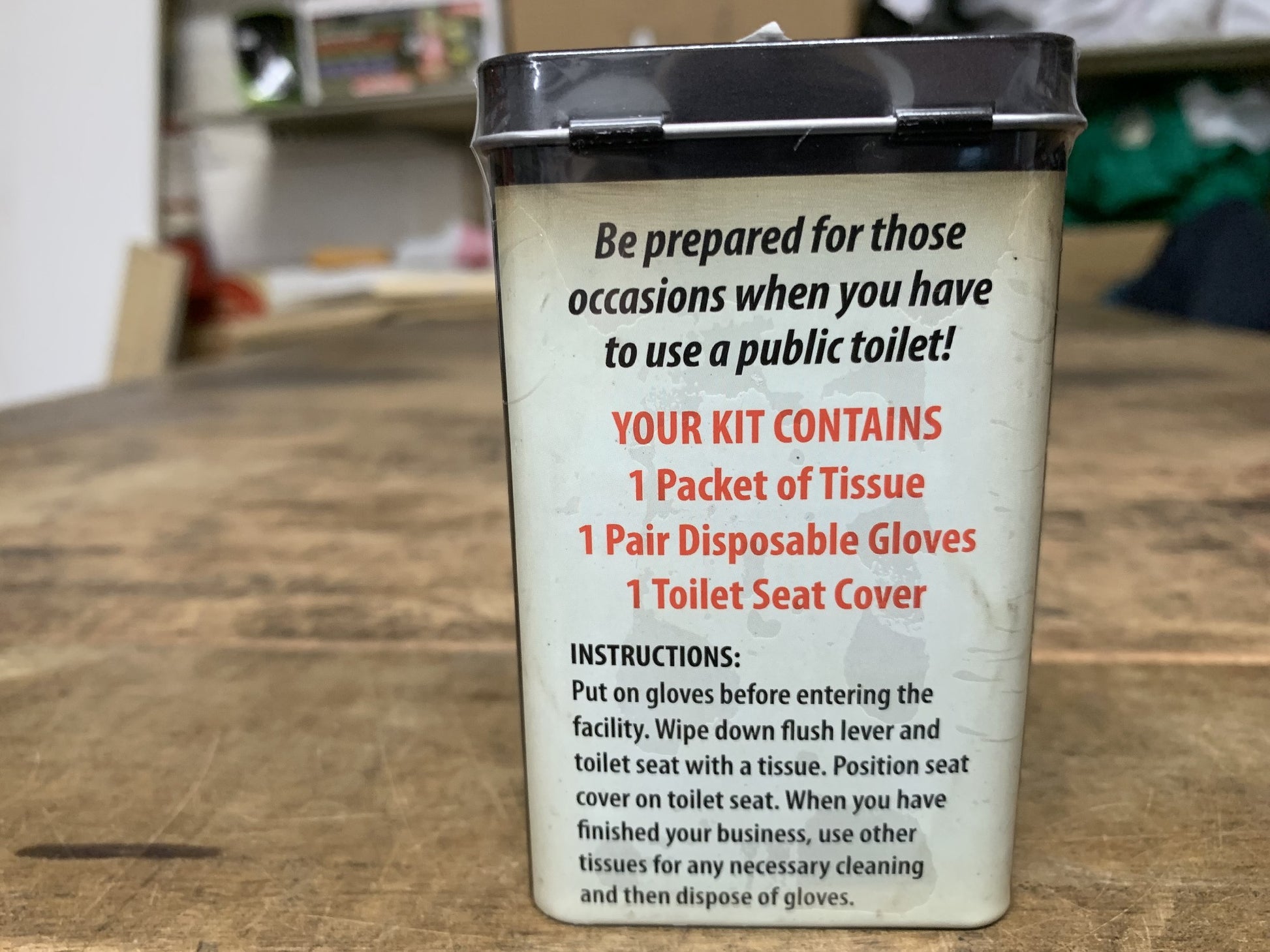 ARCHIE MCPHEE PUBLIC TOILET SURVIVAL KIT