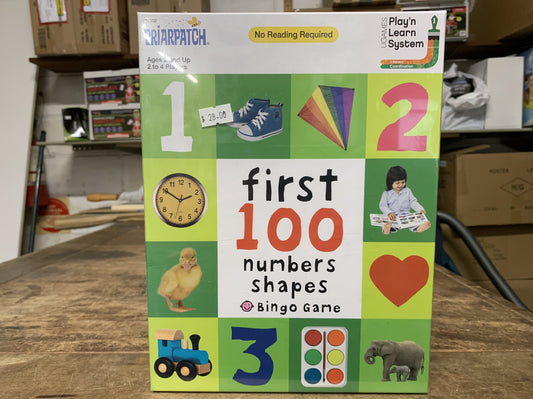 BRIARPATCH FRIST 100 NUMBERS SHAPES BINGO GAME 