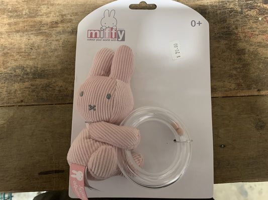 MIFFY PINK RIBED RATTLE