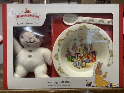 BUNNYKINS FEEDING GIFT PACK ROYAL DOULTON 