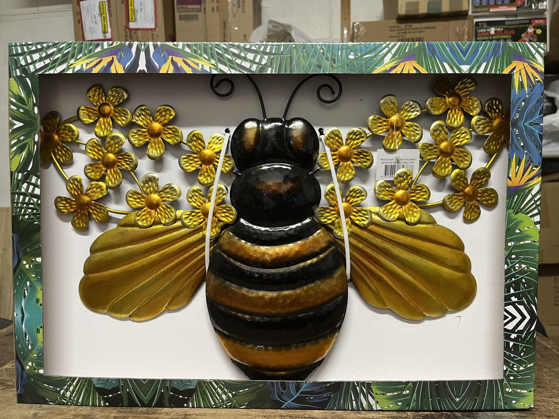 46CM METAL BEE WALL ART