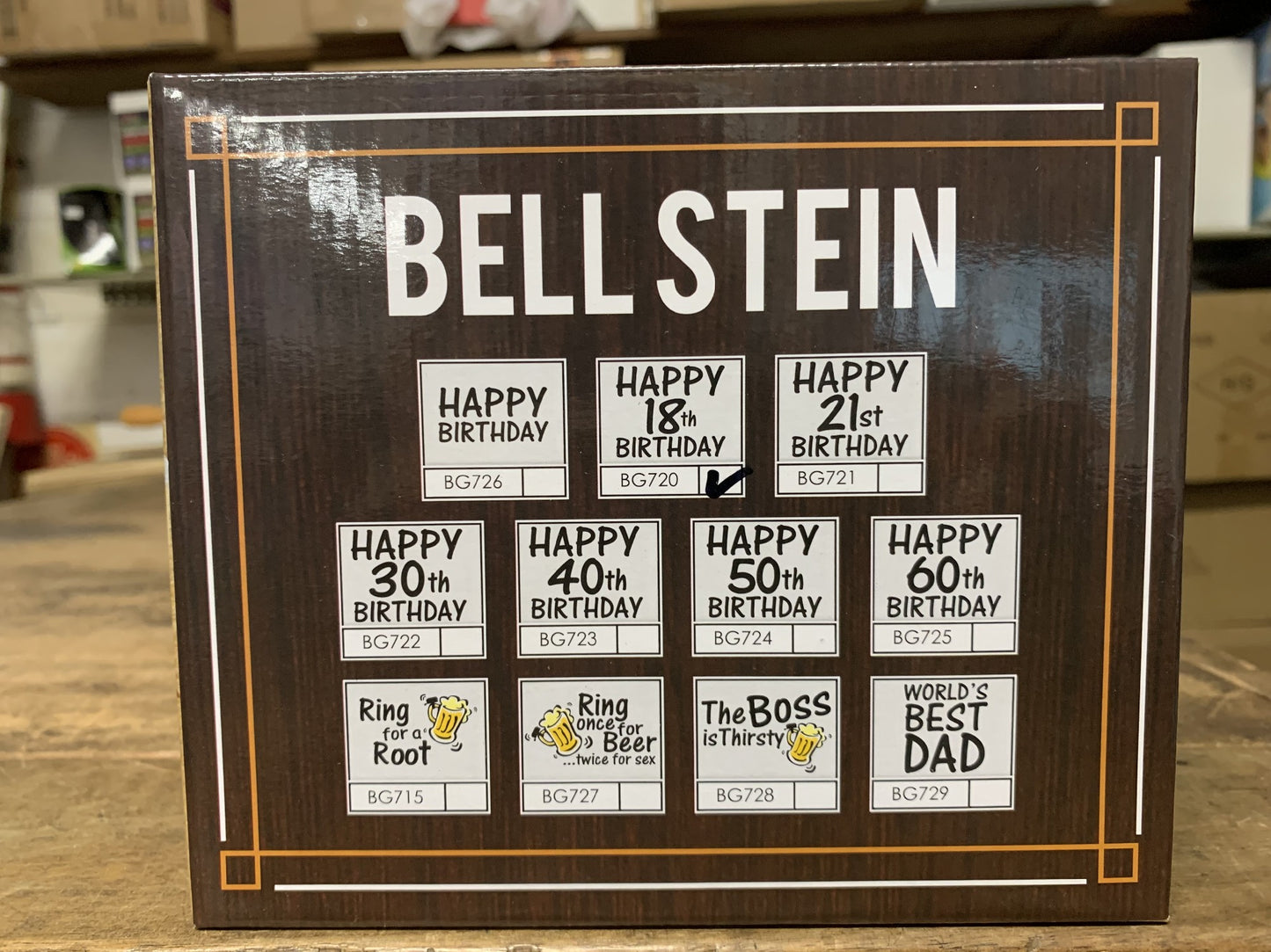 BEER STEIN WITH BELL 18TH BIRTHDAY 