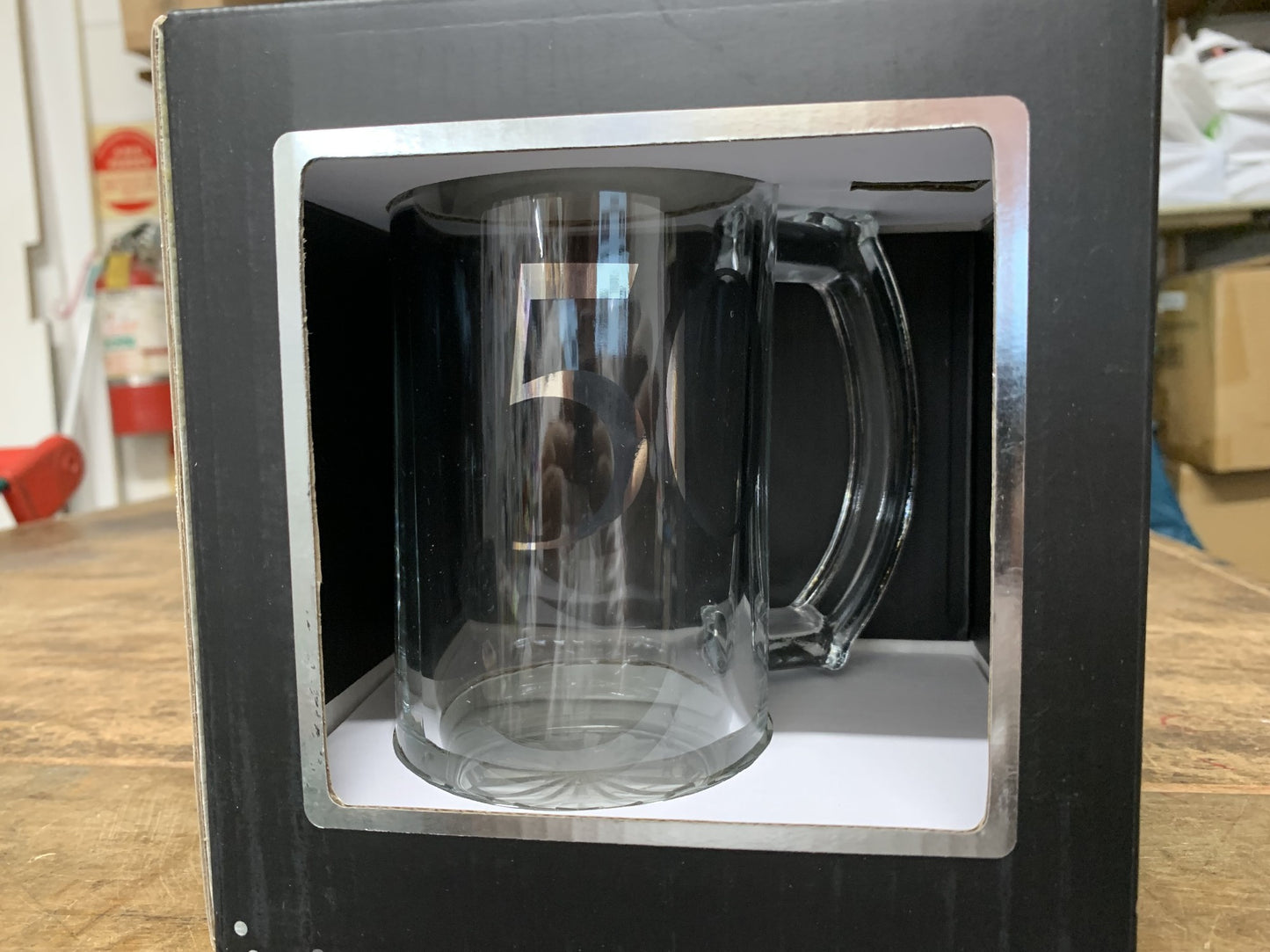 BEER TANKARD GLASS 50TH