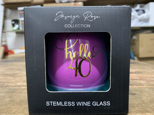 WINE STEMLESS HELLO 40TH