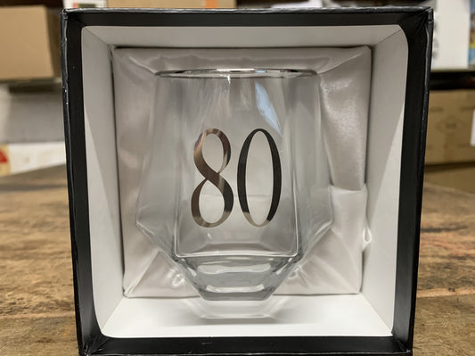 SCOTCH GLASS 80TH SILVER