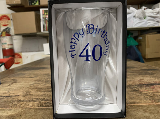 BEER 40TH BLUE FONT