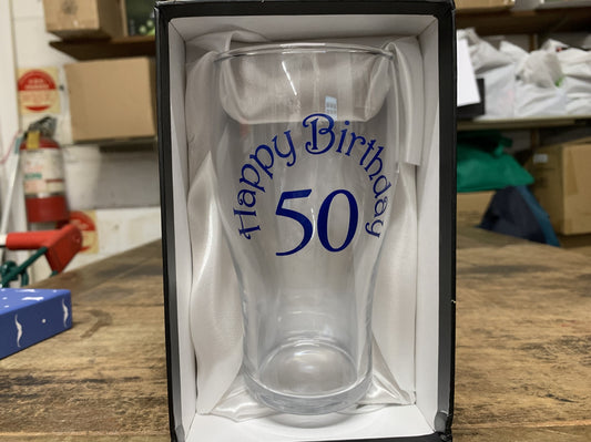 BEER 50TH BLUE FONT