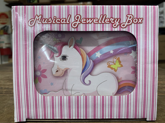 MUSICAL JEWELLERY BOX UNICORN TUNE SWAN LAKE